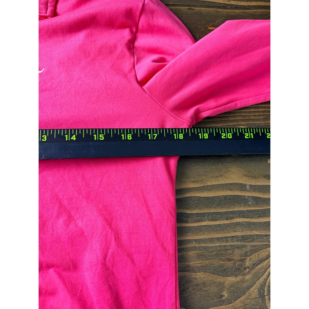 Straight Down Golf Pullover Womens M Pink Quarter Zip Steer Skull Long Sleeve - Picture 6 of 7